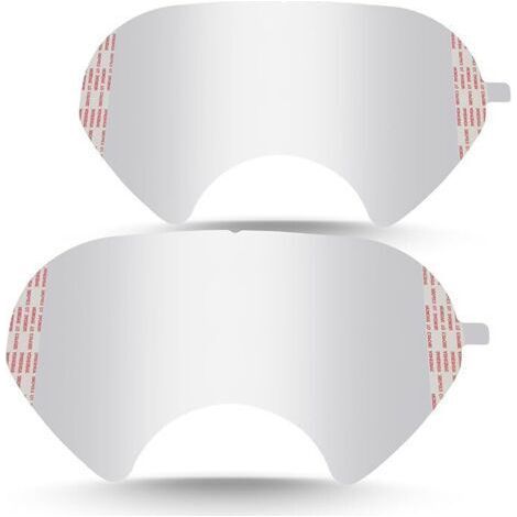 Cache-objectif détachable compatible avec les masques 3M 6885, 6000, 6800, 6900, paquet de 30, cache-objectif en plastique pour les masques de protection respiratoire-Chrom (1/5)