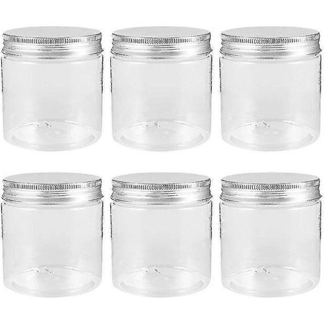Lot de 6 bocaux Mason avec couvercles en aluminium, récipients en verre pour la conservation des aliments, yaourts et conserves, couvercles portables, mini-récipients pour bébés (1/5)