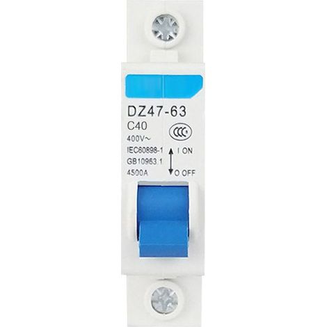 Disjoncteur différentiel miniature 3 pôles 1 pôle 40A 400V, montage sur rail DIN, pour installation électrique domestique et professionnelle (1/4)