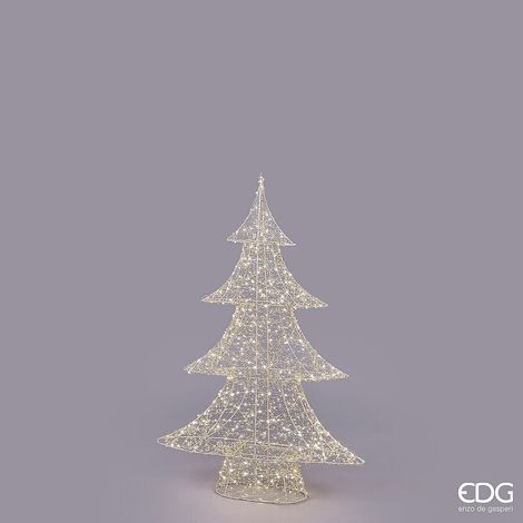 EDG Enzo De Gasperi Albero di Natale Led Pearls 600 MicroLed H 100 Cm L 66 Cm L 19 Cm IP44 Light Gold