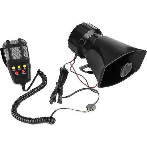 Sirena de alarma para coche de 5 tonos, súper potente (115-130 dB), con micrófono (modelo 2025) (1/2)