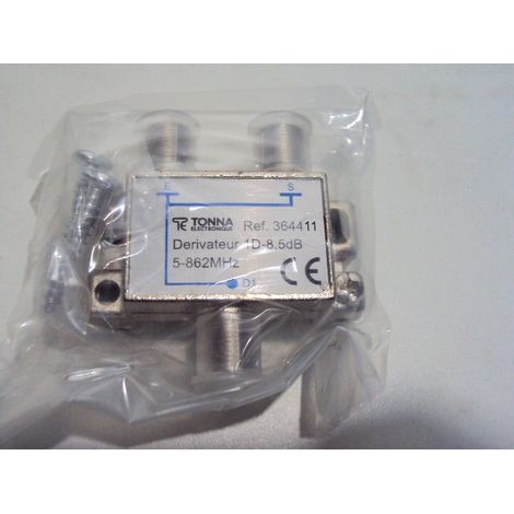 Derivateur 1 direction 8,5db connectique F 5/862 mhz TONNA 364411