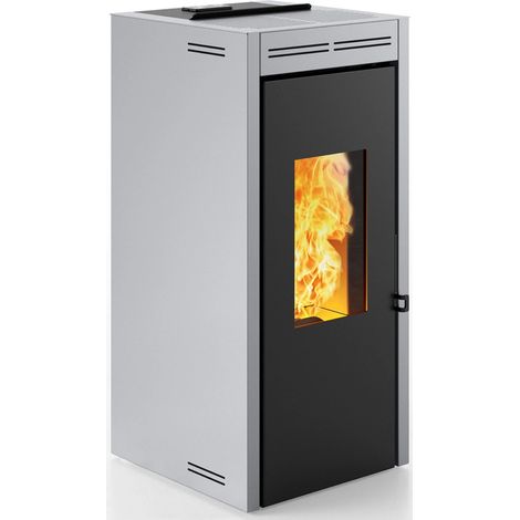 termostufa a pellet ermetica invicta "teramo plus" grigio 17,2 kw (1/2)