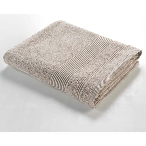Drap de Bain 90x150 cm - 100% Coton - Taupe (1/4)