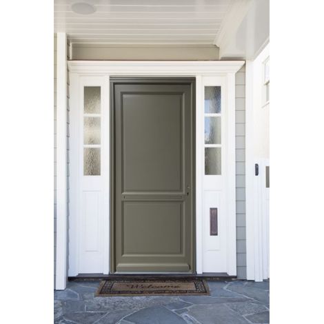 Porta d'ingresso in legno massello, Elixir, Verde RAL7002, H.215xl.90 p.sx Dimensione tavolo