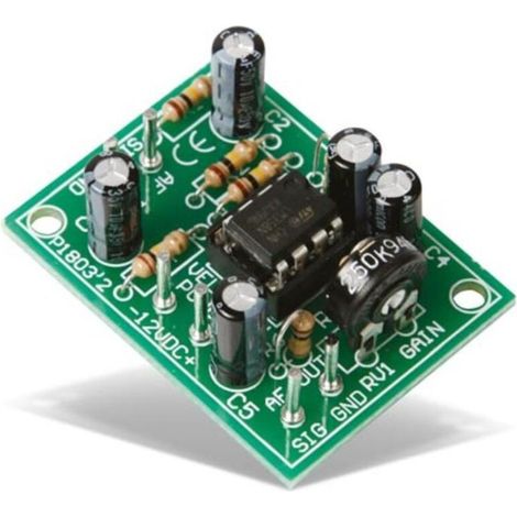 Préamplificateur Mono - 20 Hz À 20 kHz - Alimentation 10 À 30 Vcc - Pour Microphone Et Adaptation De Niveau - 1 Pièce (1/4)
