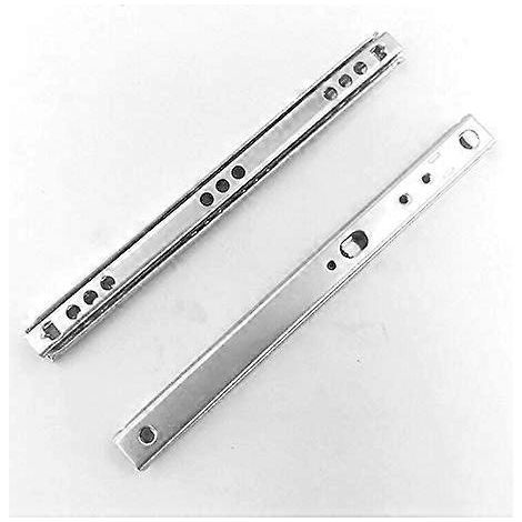 Paire de glissières à billes métalliques pour tiroir de meuble, profondeur 342 mm (1/3)