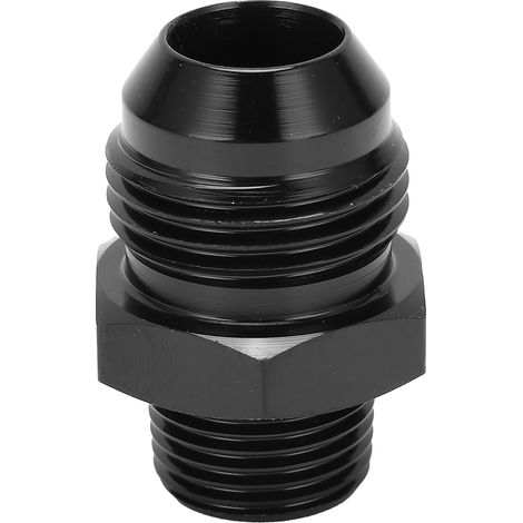 Raccord droit 10 AN vers 3/8 NPT noir anodisé en aluminium 6061‑T6 pour la plupart des fluides (1/5)