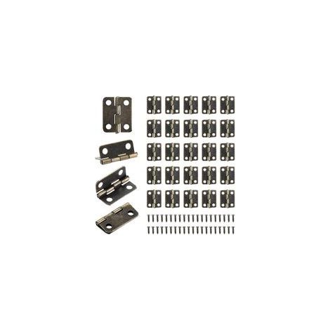 Bronze – 50 Stück kleine Mini-Scharniere 18 x 16 mm Flachscharniere für Schranktüren