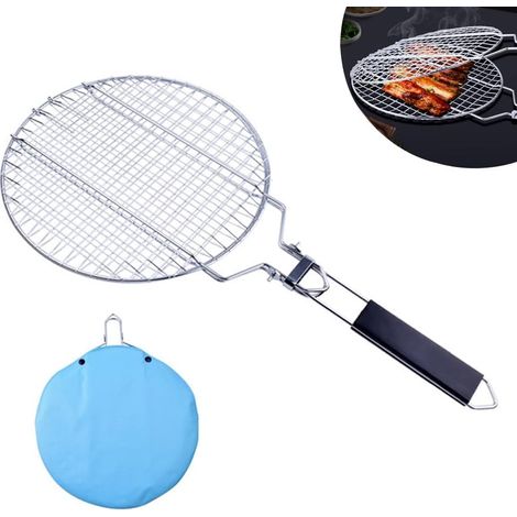 Panier à Grille en Acier Inoxydable pour Barbecue à Griller Et Extérieur Panier Rond pour Grill pour Barbecue (1/5)