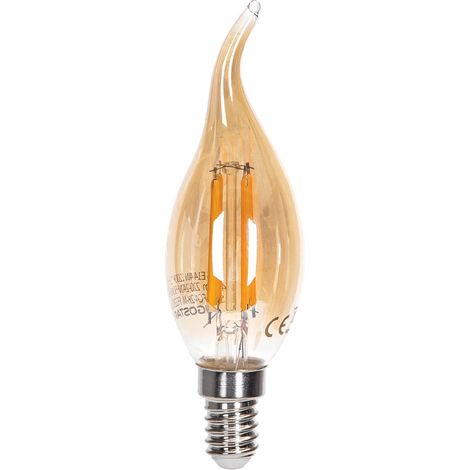 Lampadina Led Vintage a Filamento E14 CL35 a colpo di vento 4W Bianco caldo 2200K Aigostar (1/4)