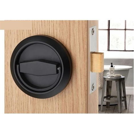 Poignée en acier inoxydable, encastrée, sans clé, pour l'extérieur, Home Hardware, 1 pièce, noire (1/4)