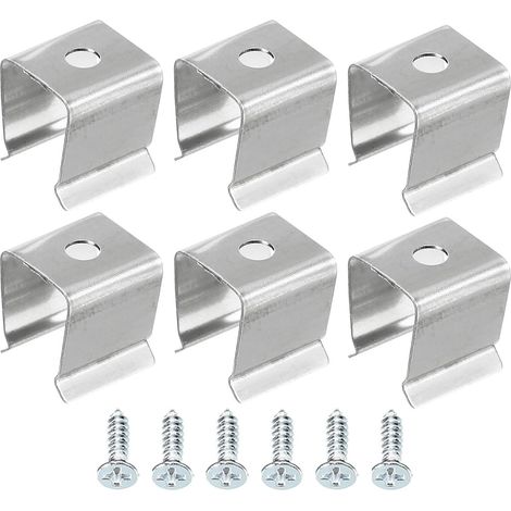 Cord Light Mounting Clips, 50 Pack Wall Channel Mounting Bracket Accessories for 8mm to 11mm LED Neon Strip, Stainless Steel (1/5)