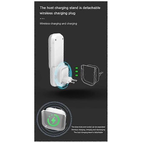 Veilleuse sans fil à induction LED pour couloirs, avec prise intelligente pour chambres et allées (1/5)