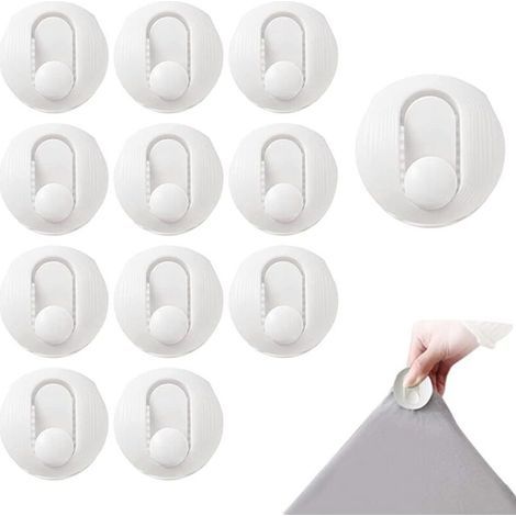 [JAMAIS UTILISÉ] 12 Pièces Attaches de Couette, Clip de Couette, Pince à Pince pour Drap Couette, pour Draps, Rideaux, nappe (1/4)