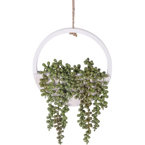 Plante Artificielle Murale Cadre Bois – Marguerites Suspendues Décoration Salon Cuisine Salle de Bain (1/5)