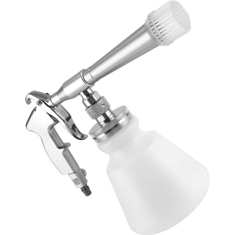 Pistolet de nettoyage haute pression ergonomique 6,2-9,5 kg pour intérieur de voiture (argenté) (1/5)