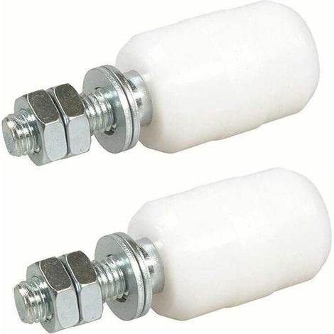 Nylon Top Guide Roller, 2 Units for Sliding Doors, Threaded Rod Fixing, Guide Roller or Olive for Sliding Gates or Other Applications (40 x 60MM) (1/5)