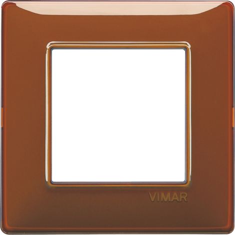 Placca 2M Reflex tabacco scatola rotonda Vimar Plana 14642.49