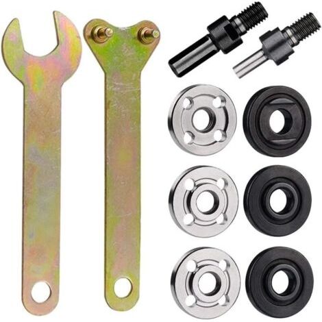 Kit de Convertisseur de Perceuse Électrique en Meuleuse d'Angle, 6mm & 10mm Bielle de Conversion de Perceuse à Main avec Clé, Set Adaptateur de Mandrin pour Ponçage Meulage Polissage