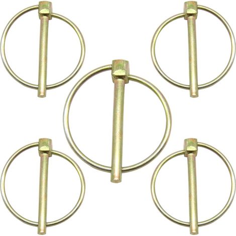 Lot de 5 goupilles pliantes - 5 mm x 45 mm - Pour remorques, camions, tracteurs, bennes à benne basculante, ferme, tondeuse à gazon (O5 mm x 45 mm) (1/5)