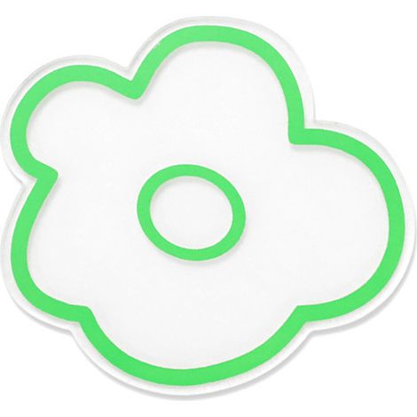 Dessous de verre en acrylique à motif floral, isolant thermique, transparent, stable et antidérapant, vert (1/4)