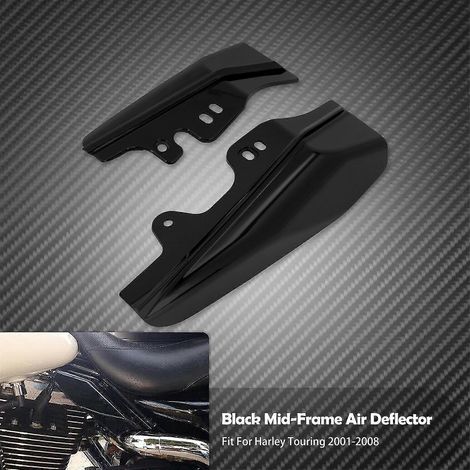 Déflecteur d'air central de cadre de moto noir/chrome pour Harley Touring Street Electra Glide Road King 2001-2008 - Déflecteurs d'air A (1/5)