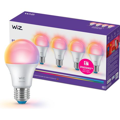 Ampoule connectée LED A60,Lumière d'ambiance Multicolore et Blanc personnalisable, Culot E27, Équivalent 60 W,2200-6500 K,806 lumens,Ampoule couleur à intensité réglable,pack de 1 (1/5)