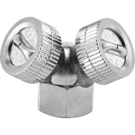 G1/4 Copper Chromeplated Watering Nozzle Fan shaped Spray Head Electric Sprayer Accessories(2 Heads Nozzle ) (1/5)