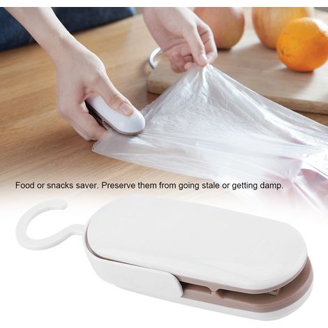 Soudeuse thermique portative mini pour sachets plastique, conservation hermétique des aliments, brun, pile non incluse (1/5)