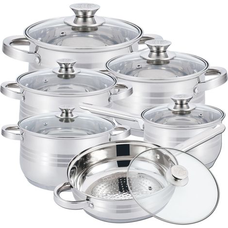Herzberg Juego de utensilios de cocina de acero inoxidable de 12 piezas (1/5)