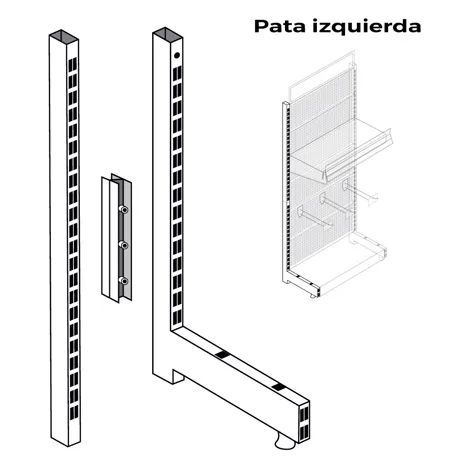 Piede mobile edm 00030 supporto sinistro robusto stabile