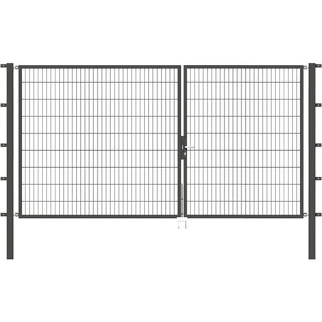 ALBERTS Doppeltor Flexo, fvz.anthr.Kst.b.RAL 7016, lichte BxH3500x1800, PF80x80/2500mm (1/3)