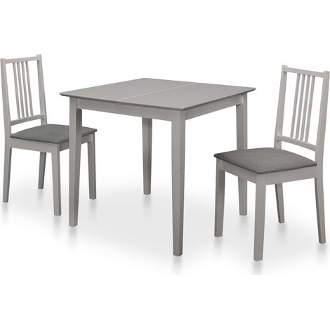 3-tlg. Essgruppe MDF Grau