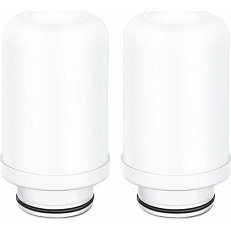 Cartuchos de repuesto para filtro de agua YMYNY, repuesto de filtro cerámico, sistema de filtración para grifo, filtro de carbón activado (2 cartuchos de filtro cerámico) (1/4)
