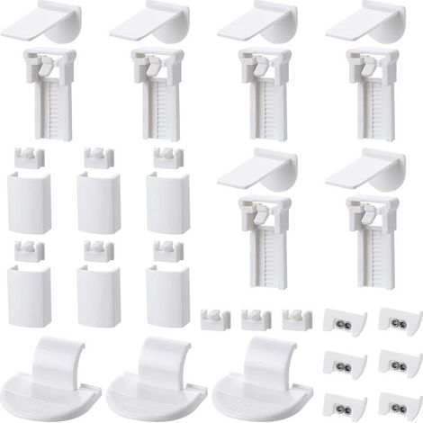 Ensemble de 36 accessoires pour stores plissés à monter soi-même (accessoires pour rideaux) (1/5)