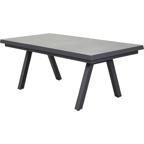 Gartentisch Aluminium Vivera II 200/260 x 100 cm ausziehbar anthrazit