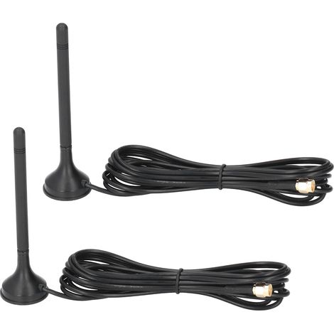 2 Stück Saugnapfantennen, hohe Verstärkung, 2,4 GHz, 3 dBi, wasserdicht, SMA-Stecker, Antennen für Router-WLAN-Module (1/5)