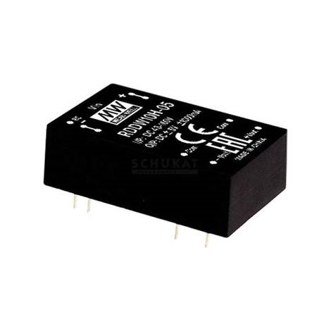 Mean Well RDDW10H-15 Convertitore DC/DC 333 mA 10 W Num. uscite: 2 x Contenuto 1 pz.