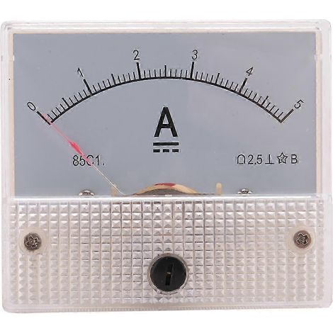 85C1-A Analog Current Panel Meter DC 5A AMP Ammeter (1/4)