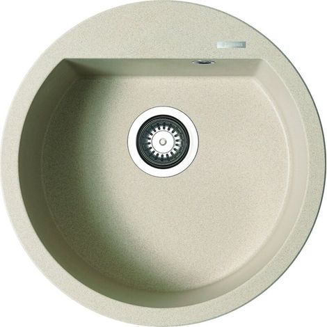 Pyramis Granitspüle Einbau Spülbecken ALAZIA (Ø 51) 1B Beige (1/3)