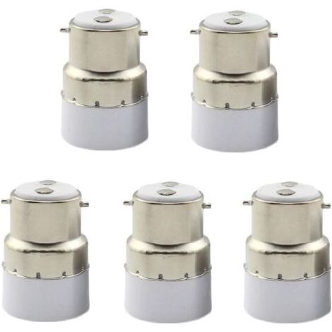 LaBlanc – 5er-Pack B22-auf-E14-Lampenfassung-Adapter, B22-Fassung auf E14-Standardlampenfassung (1/4)