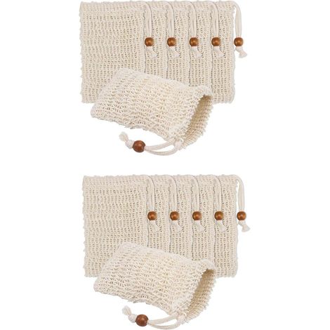 of 72 exfoliating soap bags sisal mesh soap bags drawstring