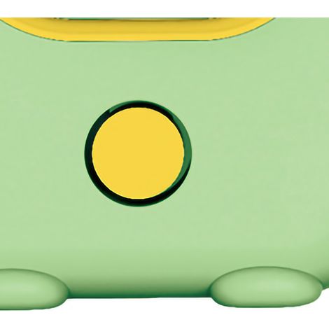 Ventilateur de cou portable sans pales, rechargeable par USB, mini ventilateur de bureau portable de type démon vert (1/5)