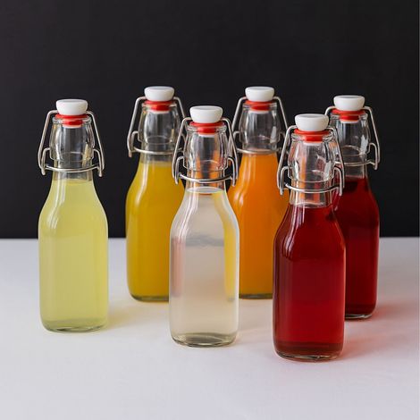 Bouteilles en verre avec bouchon a clip - lot de 6 etiquettes inscriptibles (1/5)