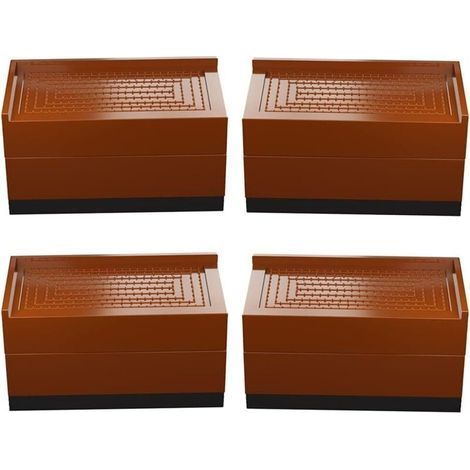Jeu de 4 montants de meubles, lit, carré, pieds de 7,5 cm ou 15 cm de haut, lit réglable, pour tables, chaises, canapés, dortoirs, etc. (1/5)