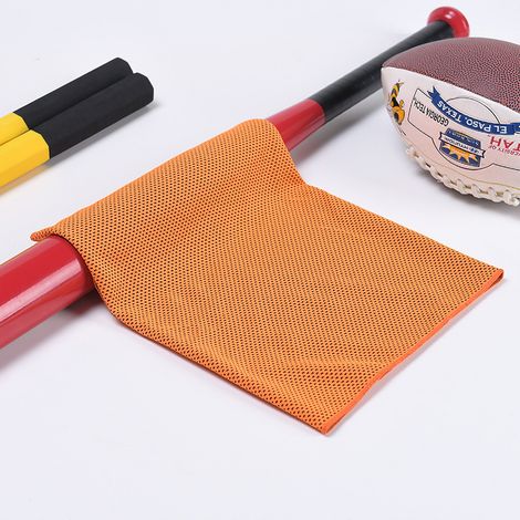 Sofort kühlendes Handtuch für Yoga & Fitness - Eiskalter Effekt für den Sommer, 3er-Pack zweifarbige Sporttücher in leuchtendem Orange (30x100 cm)-lsw