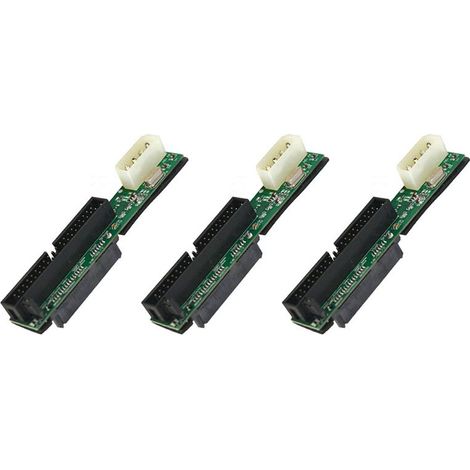 Geeignet für 3X-zu-IDE-2,5-Zoll-Buchse-zu-IDE-40-Pin-Stecker-Adapter, 1,5 Gbit/s Übertragungsrate, unterstützt ATA-133-100-Festplatten und CD/DVD-Laufwerke. (1/5)