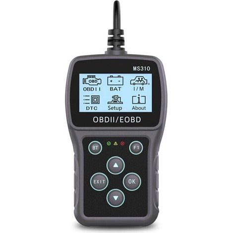 Bluetooth OBD2-Scanner, 3-in-1-Diagnosegerät, Bluetooth-Upgrade für AD310/MS309/MS310/BD310, Fehlercodeleser, Fehlercodelöscher, Batterietester, OBDII 9-Scanner für Voi-Crezuo