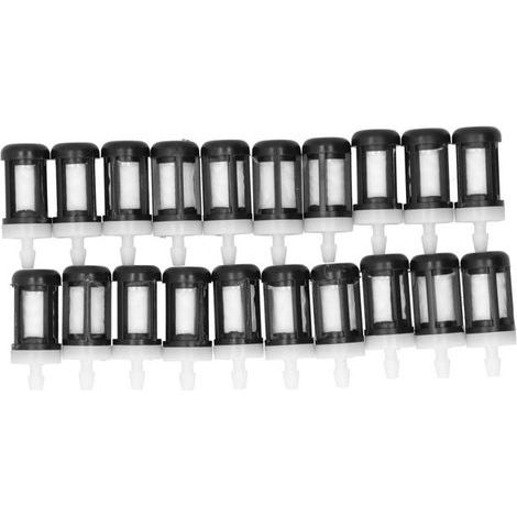 BelleRise – 20 Kraftstofffilter – STIHL FS45/46/55R/86/90R/100 – Sparpackung mit 20 ABS-Filtern – Verlängerte Wartungszeit – Gartenarbeit (1/5)